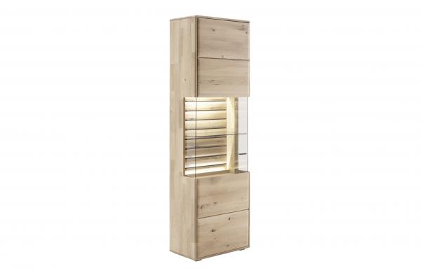 Vitrine GIRONA T10 Balkeneiche in Kristalleiche geölt